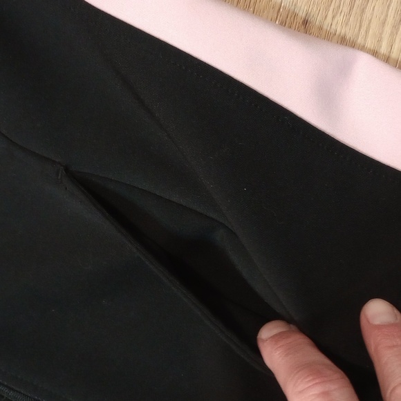 NY Jeans Track Jacket Womens Medium Athletic Pink Black Full Zip Sweatshirt - Picture 3 of 7